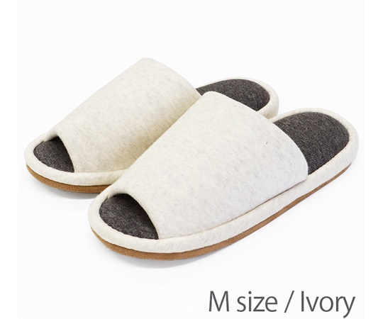 オクムラ クレンゼ 抗ウイルス 外縫いスリッパ アイボリー M  1足（ご注文単位1足）【直送品】