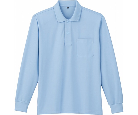 WHISEL（自重堂） 長袖ポロシャツ サックス M 85864 1枚（ご注文単位1枚）【直送品】