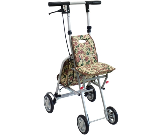島製作所 シルバーカー サニーウォーカーAS-Ⅲ 花柄BR  1個（ご注文単位1個）【直送品】
