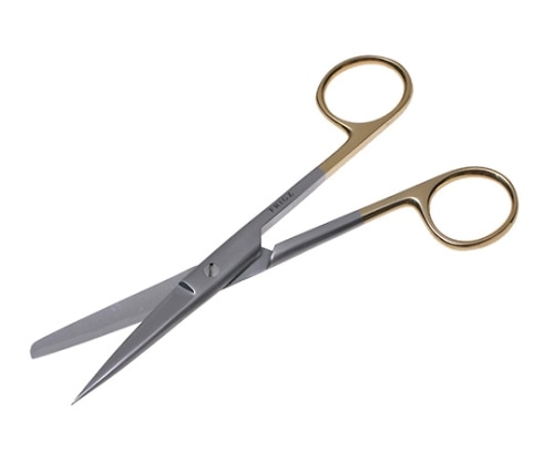 日本フリッツメディコ T/C外科剪刀 14.5cm 直 片尖 B021-014A 1個（ご注文単位1個）【直送品】