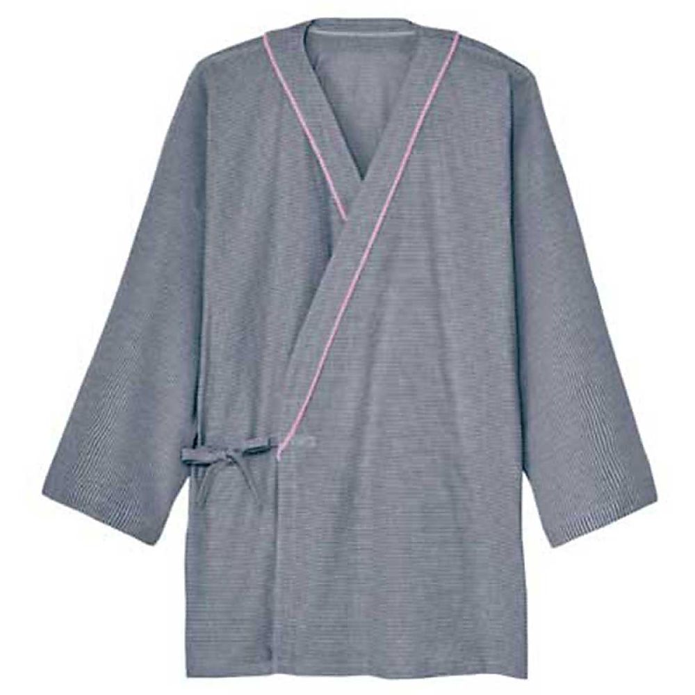 KIRAKU（トンボ） ニット患者衣 甚平 ダークネイビー M 1ケース（10枚入） CV012-89 M 1ケース（ご注文単位1ケース）【直送品】