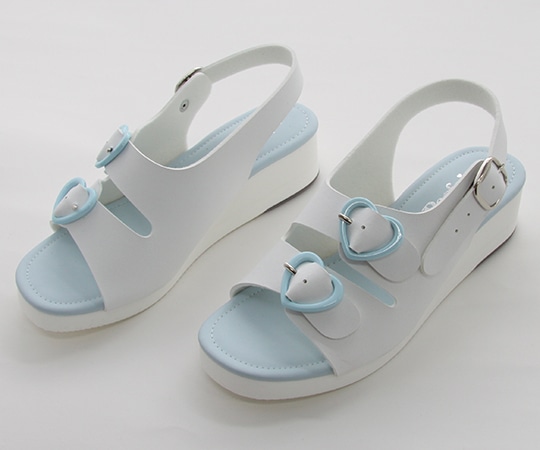 キクスイーサンダル ハート2バックルサンダル サックス S(21.5~22.0cm) 12421 1足(ご注文単位1足)【直送品】