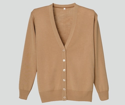 ディーフェイズ 抗ピル長袖カーディガン キャメル 5L D1001 1枚(ご注文単位1枚)【直送品】