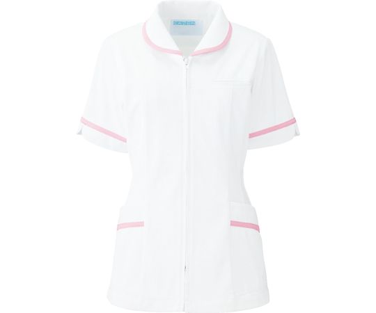 KAZEN レディスジャケット半袖 ピンク M 101-23 M 1枚(ご注文単位1枚)【直送品】