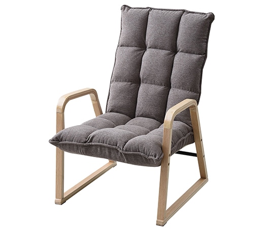 山善（YAMAZEN） 手ざわりの良いリクライニングチェア グレージュ/ナチュラル WTMC-57M（GRG/NA） 1台（ご注文単位1台）【直送品】