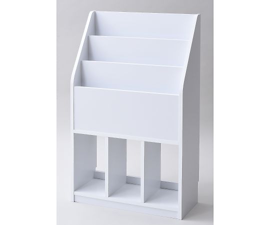 山善（YAMAZEN） ディスプレイ マガジンラック 600mm ホワイト CMR-1060（WH） 1台（ご注文単位1台）【直送品】