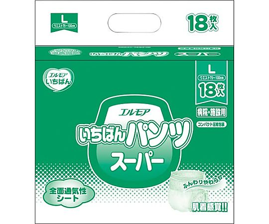 カミ商事 エルモアいちばん パンツスーパー L18枚 452101 1パック(ご注文単位1パック)【直送品】