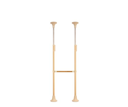 DIPPERホクメイ ベスポジBPZ 丸ベース ショート H型 木手すり 固定600 セット BPZ-H2000-20 1個（ご注文単位1個）【直送品】