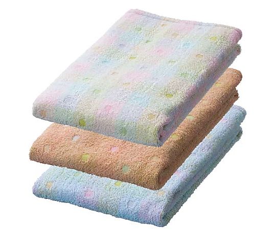 東進 ドット柄フェイスタオル 3色アソート 1パック（3枚入） TQ01 1パック（ご注文単位1パック）【直送品】