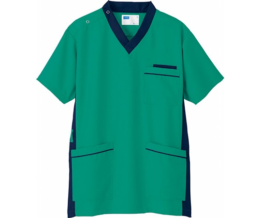 WHISEL（自重堂） 男女兼用スクラブ エメラルドグリーン L WH11685 1枚（ご注文単位1枚）【直送品】