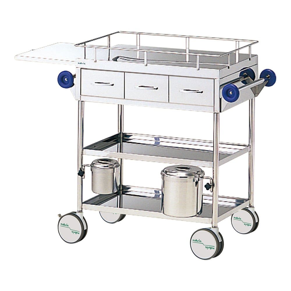 ナビス(アズワン) 繃帯交換車 700×450×850mm NBC-4 1台(ご注文単位1台)【直送品】