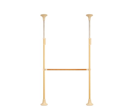 DIPPERホクメイ ベスポジBPZ 丸ベース レギュラーH型 木手すり 固定1200 セット BPZ-H2000-12 1個（ご注文単位1個）【直送品】