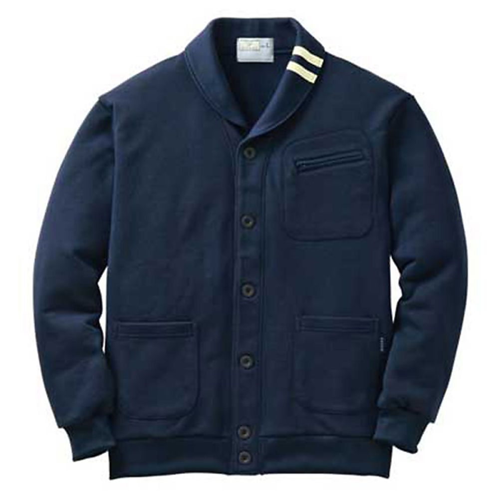 KIRAKU（トンボ） ショールカラージャケット ネイビー 4L（身丈78cm） CR137-89 4L 1枚（ご注文単位1枚）【直送品】