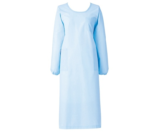 KAZEN 予防衣 長袖 サックス L 139-31 L 1枚（ご注文単位1枚）【直送品】