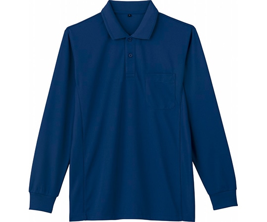 WHISEL(自重堂) 長袖ポロシャツ ネービー L 85884 1枚(ご注文単位1枚)【直送品】