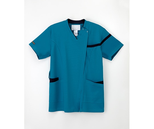 ナガイレーベン 男女兼用スクラブ ターコイズ+ネイビー SS RF-5162 1枚（ご注文単位1枚）【直送品】