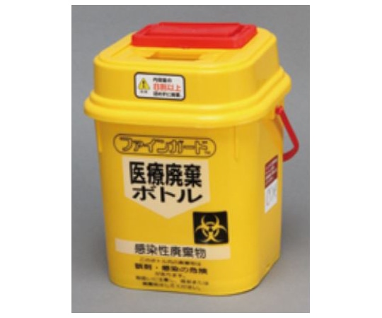 トップ 医療廃棄ボトル 角型 スライドロックタイプ 5L 1ケース（8個入） 18507 1ケース（ご注文単位1ケース）【直送品】
