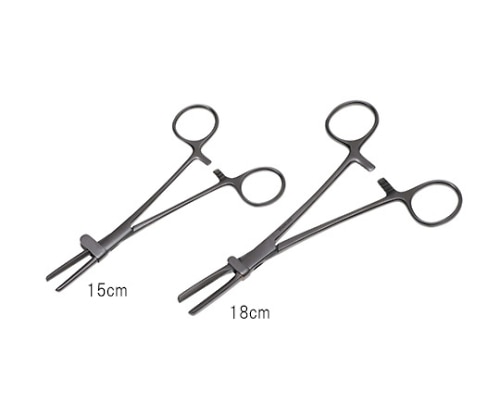 日本フリッツメディコ チューブ鉗子 ストッパー付 18cm 止付 E109-2ST 1個(ご注文単位1個)【直送品】