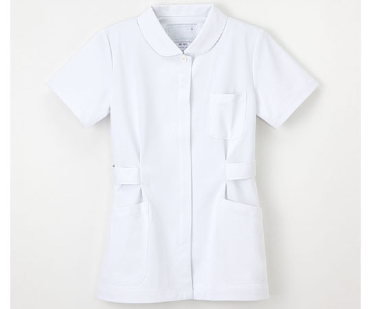 ナガイレーベン 伸縮性に優れたナースウェア （ジャケット/半袖） ホワイト/S HO-1912 1枚（ご注文単位1枚）【直送品】