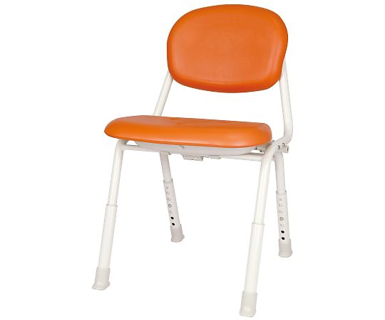 幸和製作所 ユニプラス コンパクトシャワーチェア（スマートタイプ） レッドオレンジ BSU16 1個（ご注文単位1個）【直送品】