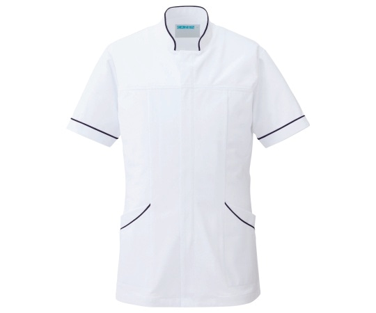 KAZEN メンズジャケット半袖 ネイビー M 093-28 M 1枚（ご注文単位1枚）【直送品】