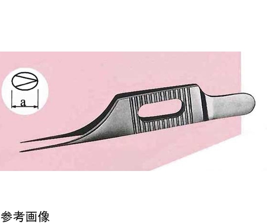 Leprex マイクロ有鈎ピンセット 直型（コリブリ型） 75mm LMA-61-1 1個（ご注文単位1個）【直送品】