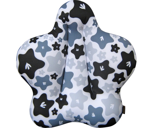 龍野コルク工業 CuCuスリム(腰楽クッション)ピースフラワー 黒 1個(ご注文単位1個)【直送品】