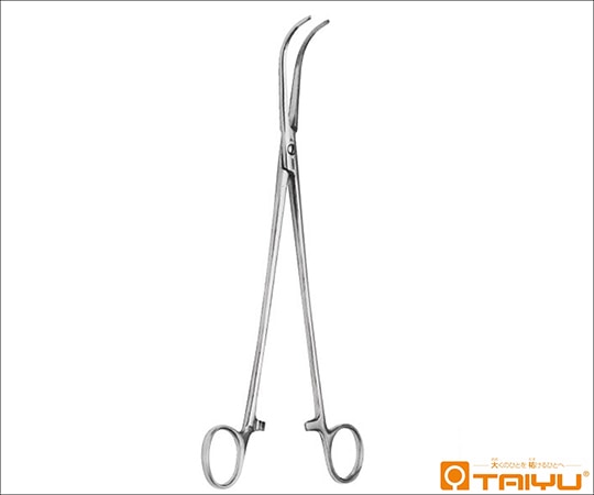 TAIYU(大祐医科工業) 赤倉ケリー鉗子 B 反 シャフト曲 全長22cm TY-445B 1本(ご注文単位1本)【直送品】