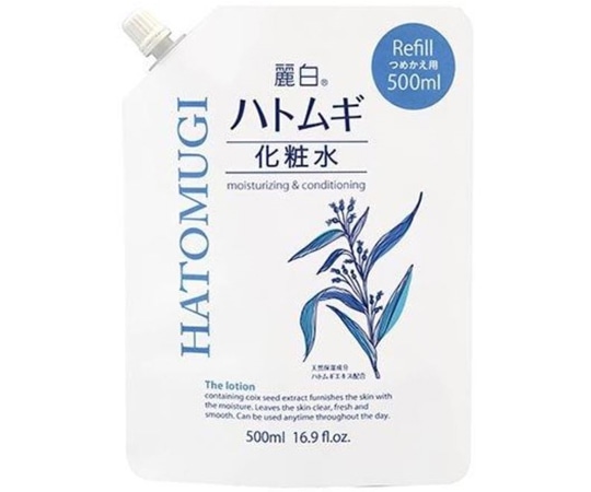 熊野油脂 麗白 ハトムギ化粧水 詰替 500mL  1個（ご注文単位1個）【直送品】