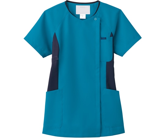 フォーク レディスジップスクラブR ターコイズ×ダークネイビー L 7014SC-11 1枚(ご注文単位1枚)【直送品】