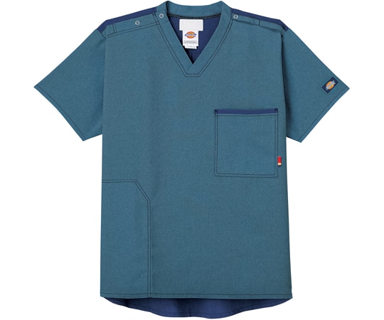 フォーク スクラブ ミドルインディゴ×インディゴ SS CK704-12 1枚（ご注文単位1枚）【直送品】