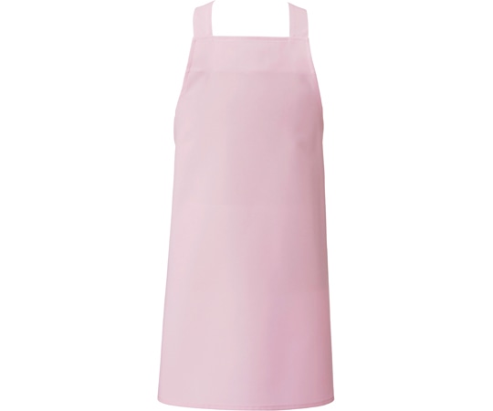 KAZEN 胸当てエプロン ピンク フリー 594-43 1枚(ご注文単位1枚)【直送品】