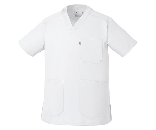 ミズノ（チトセ） 男女兼用スクラブ ホワイト S MZ0120-C-1-S 1枚（ご注文単位1枚）【直送品】