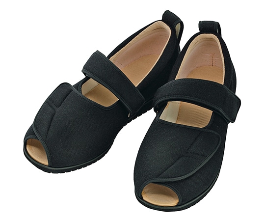 徳武産業 オープンマジックⅡ 3E 片足 左のみ ブラック M 1015 1個（ご注文単位1個）【直送品】