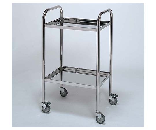 柏ステンレス工業 ステンレスワゴン アーチ型回診車M （立上） 2段 ステンレスワゴンMB-2UV-M 1個（ご注文単位1個）【直送品】