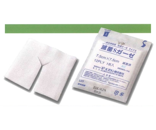 スズラン 滅菌Sガーゼ Y字 16P 4cm 1箱（10袋×10個） 13210350 1箱（ご注文単位1箱）【直送品】