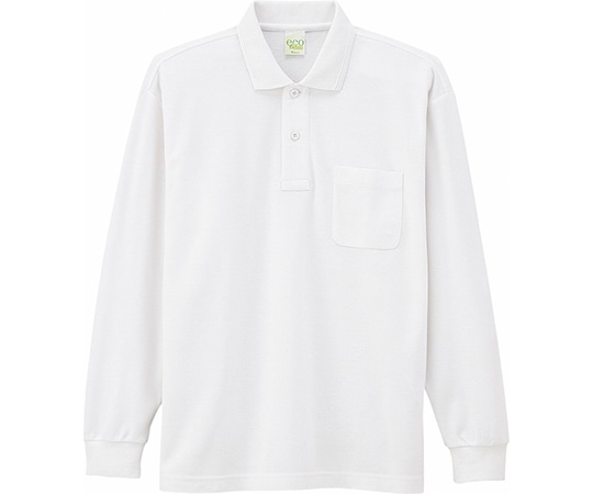 WHISEL(自重堂) 長袖ポロシャツ ホワイト LL 85244 1枚(ご注文単位1枚)【直送品】