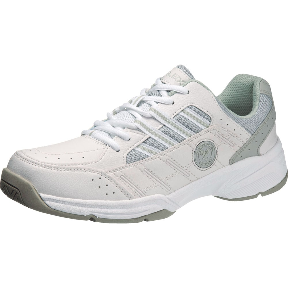 アサヒシューズ ウィンブルドン 4E幅広シューズ ホワイト/グレー 26.5cm W/B 052 1足（ご注文単位1足）【直送品】