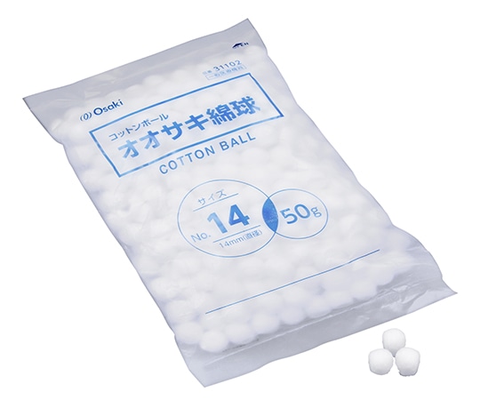 オオサキメディカル オオサキ綿球 No.40 直径40mm 50g入 31106 1袋（ご注文単位1袋）【直送品】