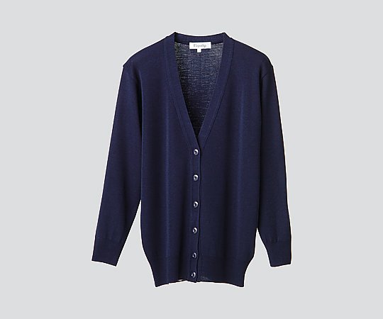 ディーフェイズ 抗ピル長袖ロングカーディガン ネイビー LL D-1002 1枚(ご注文単位1枚)【直送品】