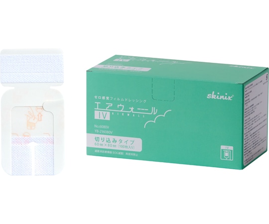 skinix フィルムドレッシング（エアウォールIV 切り込みタイプ） 60×80 1ケース（100枚×10箱入） YB-216080V 1ケース（ご注文単位1ケース）【直送品】