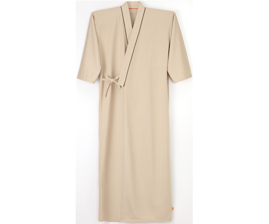 ナガイレーベン 患者衣ゆかた型 ベージュ L MG-1520 1枚（ご注文単位1枚）【直送品】