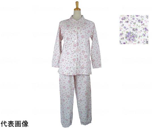 羽衣綿業 婦人 やすらぎパジャマ パープル L 7800 1枚（ご注文単位1枚）【直送品】