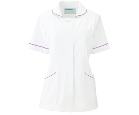 KAZEN レディスジャケット半袖 パープル LL 100-29 LL 1枚(ご注文単位1枚)【直送品】