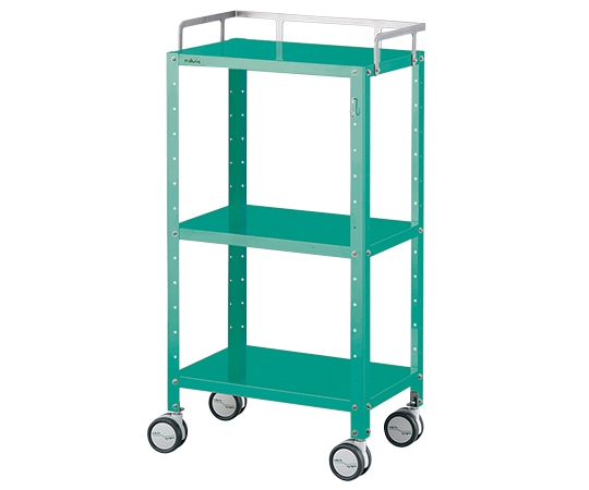 ナビス（アズワン） カラフルステンワゴン（フック付き） レギュラー グリーン CSWR-3GF 1台（ご注文単位1台）【直送品】