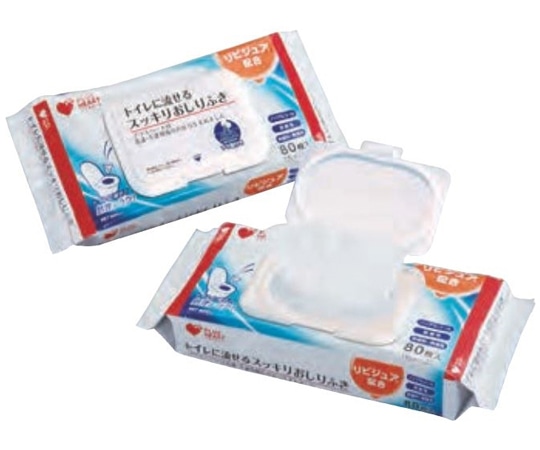 オオサキメディカル トイレに流せるスッキリおしりふき 80枚入 1個(ご注文単位1個)【直送品】