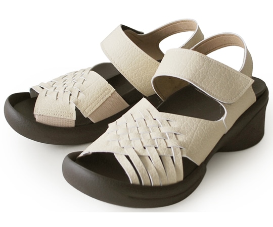 リゲッタ 編み込みベルトサンダル アイボリー S(22.0~22.5) R2686-IVO-S 1足(ご注文単位1足)【直送品】