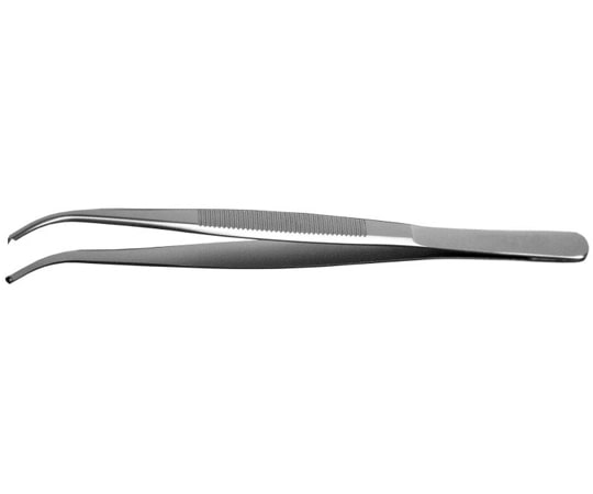 NAPOX 先曲り先細有鈎ピンセット 130mm A-4-2 1個（ご注文単位1個）【直送品】