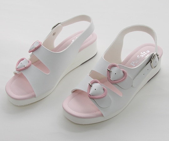 キクスイーサンダル ハート2バックルサンダル ピンク L（23.5~24.0cm） 12413 1足（ご注文単位1足）【直送品】