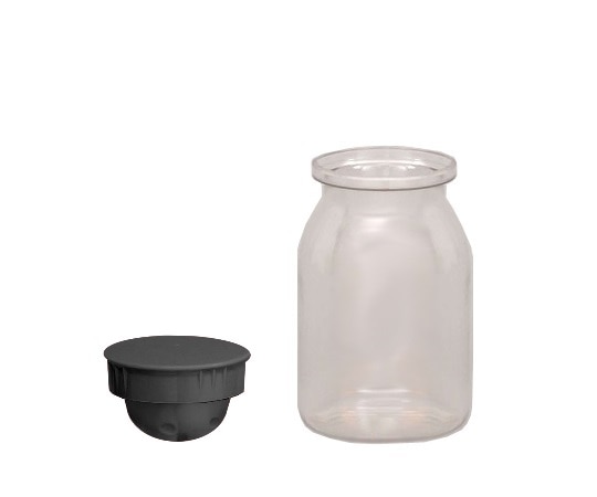 エムアイケミカル 散薬瓶 150㏄ キャップ黒 1個 391500 - 1個(ご注文単位1個)【直送品】